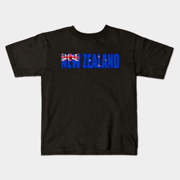 New Zealand Kids T-Shirt by SeattleDesignCompany